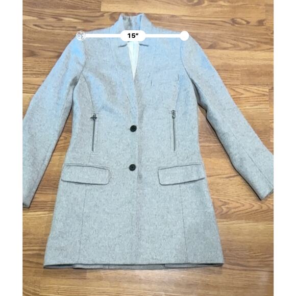 Veronica Beard gray dickey compatible Melange Wool Cashmere Blend coat size 4 - Picture 7 of 16